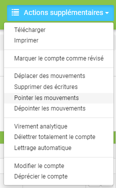 Bleez pointage rapide d'un compte