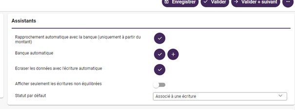 Saisie de relevé bancaire